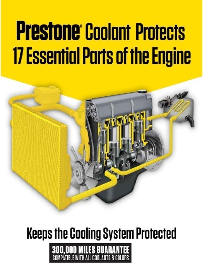 بريستون سائل تبريد بريستون الأمريكي الأصلي  الجاهز 33% – متوافق مع جميع أنواع السيارات الأمريكية واليابانية والكورية والأوروبية - Image 5