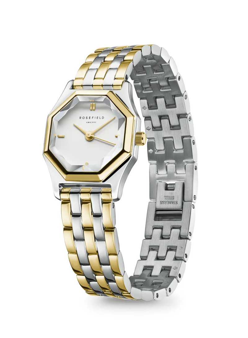 RoseField Rosefield Gemme White, Two Tone Steel Gold Women Watch - GWSSS-G03