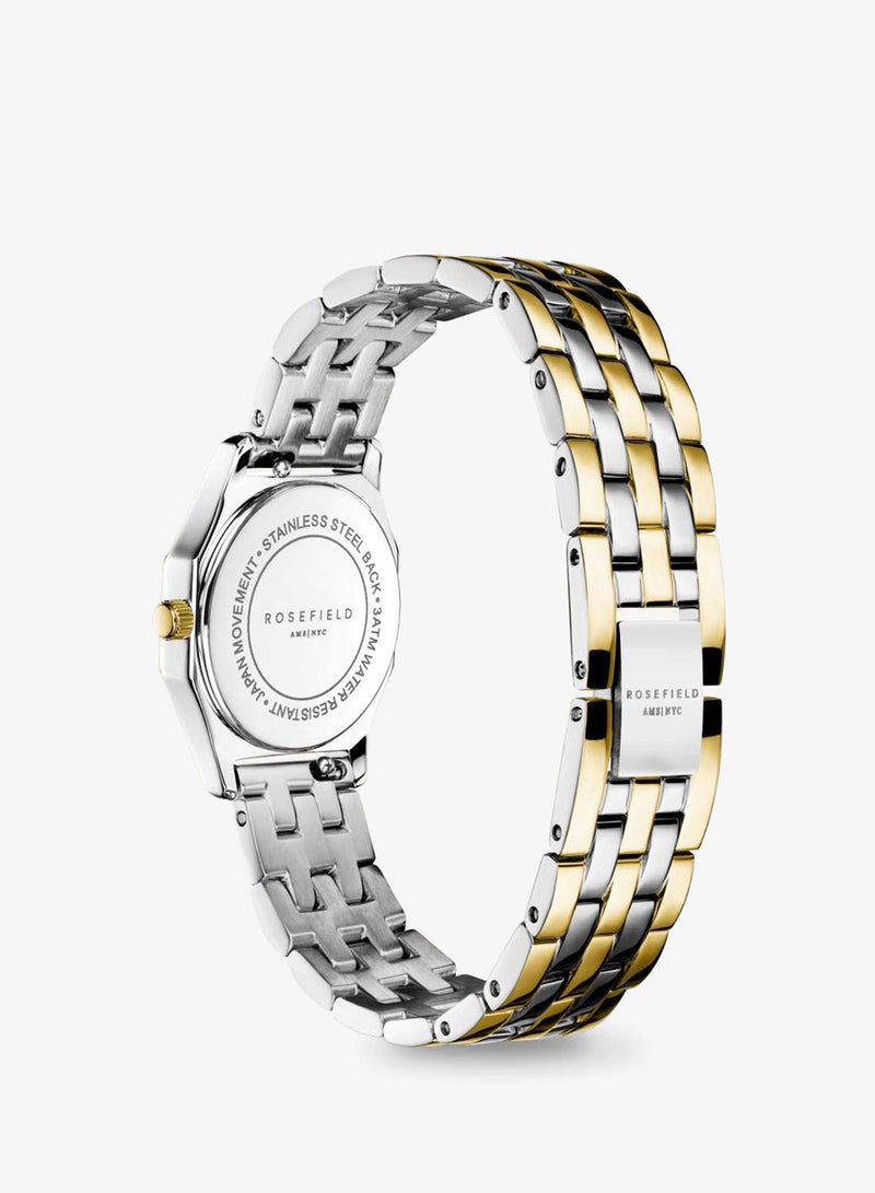 Rosefield Gemme White, Two Tone Steel Gold Women Watch - GWSSS-G03 - Image 4
