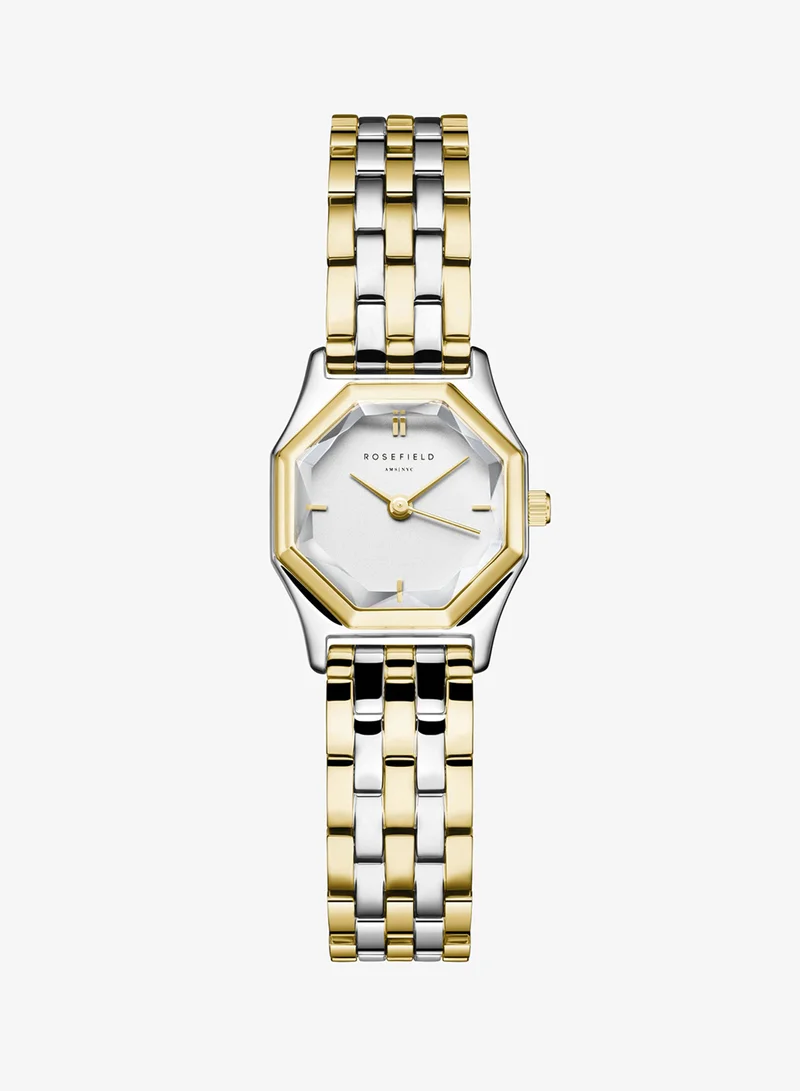 Rosefield Rosefield Gemme White, Two Tone Steel Gold Women Watch - GWSSS-G03