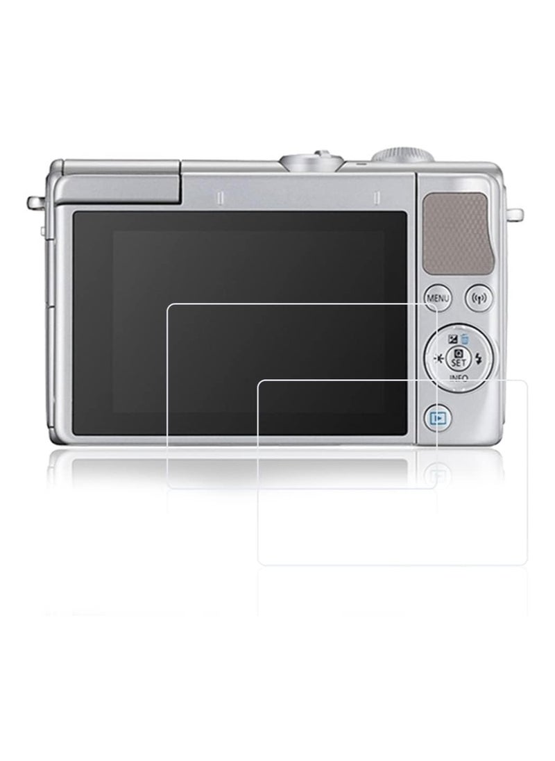 Generic 2-piece screen protector compatible with Canon EOS M50 M100 M6/ M6 Mark II 200D camera Ultra-thin anti-fingerprint anti-scratch 9H hardness 2.5D round edge tempered glass protective film  - Image 1