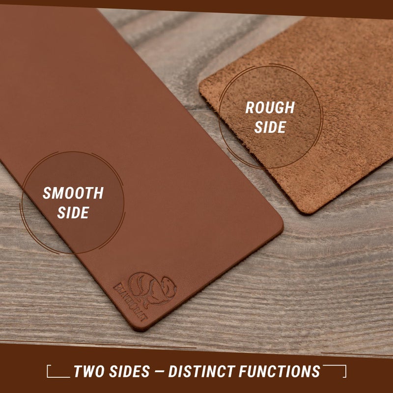 BeaverCraft BeaverCraft Stropping Leather Strop for Knife Sharpening Strop LS2P1 - Knife Stropping Kit 3 x 8 IN - Knives Sharpener with Honing Strop Polishing Compound Set - Double Sided  - Image 4