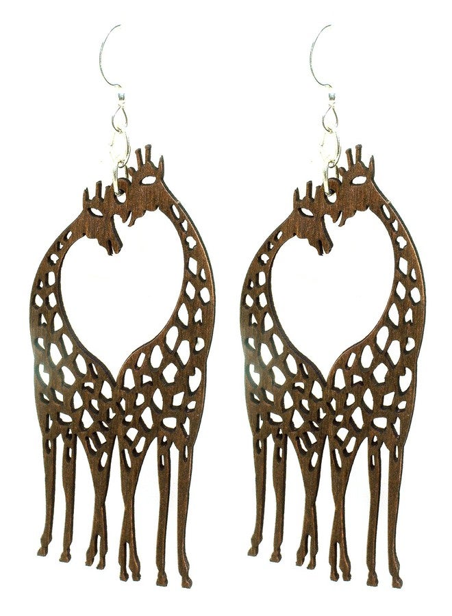 جرين تري أقراط "الزرافة" من الخشب الطبيعي المتجدد من غرين تري - Image 2