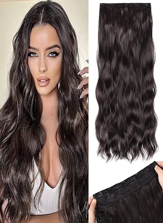 CHRONEX 24",5 Clips Based Long Curly Wave Clips in on Synthetic Hair Extensions - Image 2
