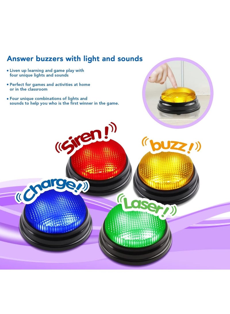 Light-up Speed ​​Bells Game for Interactive Quizzes and Trivia, 4 Packs in Different Colors  - Image 3