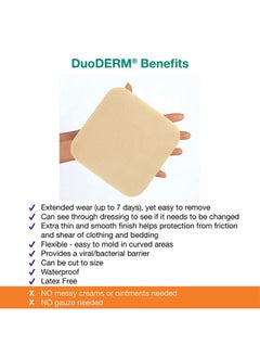 convatec DuoDERM CGF Hydrocolloid 6"x6" Sterile Dressing for Use On Partial and Full-Thickness Wounds, Square, Beige, 187661, Box of 5  - Image 3