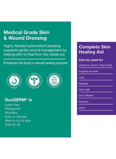 convatec DuoDERM CGF Hydrocolloid 6"x6" Sterile Dressing for Use On Partial and Full-Thickness Wounds, Square, Beige, 187661, Box of 5  - Image 2