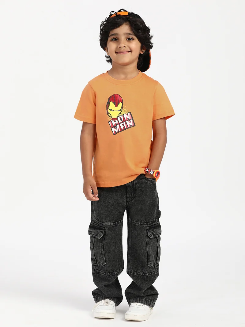 Nautinati Nautinati Boys’ Iron Man Print T-shirt|Cotton| Age 2 - 10 Years