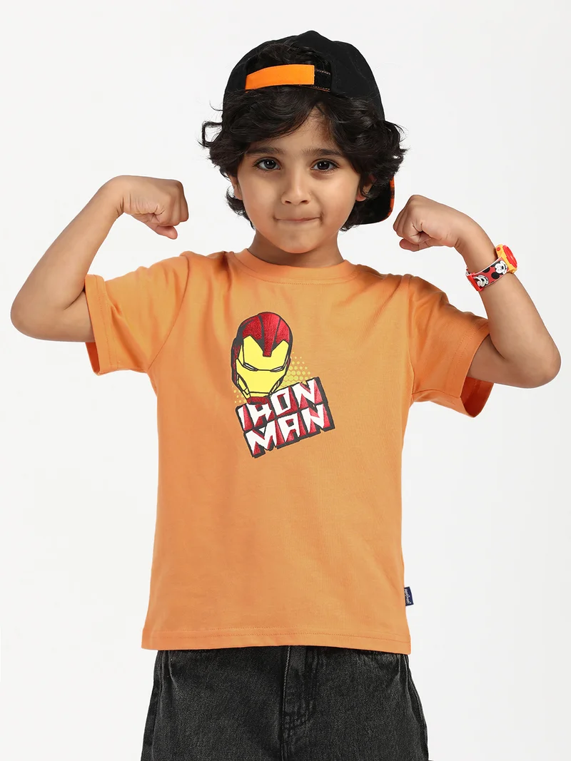 Nautinati Nautinati Boys’ Iron Man Print T-shirt|Cotton| Age 2 - 10 Years