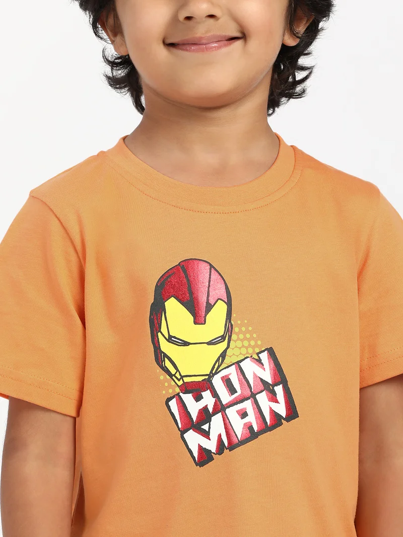 Nautinati Nautinati Boys’ Iron Man Print T-shirt|Cotton| Age 2 - 10 Years
