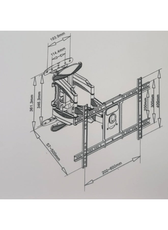 Purpavwinner Tv Wall Mount Floor Cart Suitable For 32-75 Inch Tvs, Home All-in Tv Mobile Stand - Image 4