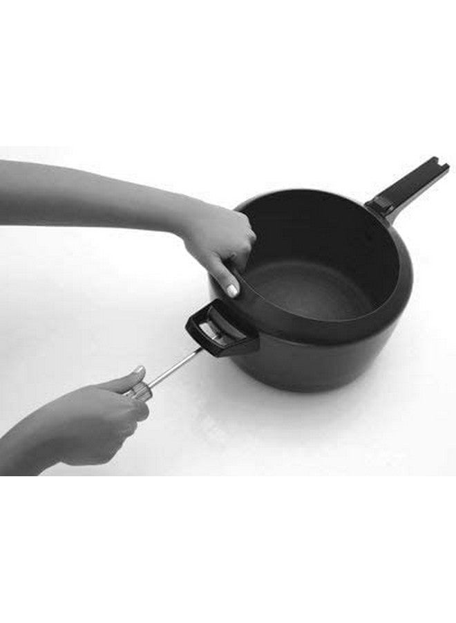 Hawkins Plastic Futura Short Body Handle With Screw And Nut For All Futura Pressure Cookers From 4 Litre To 9 Litre (SBHF),Black, Standard, 4 Liter - Image 4