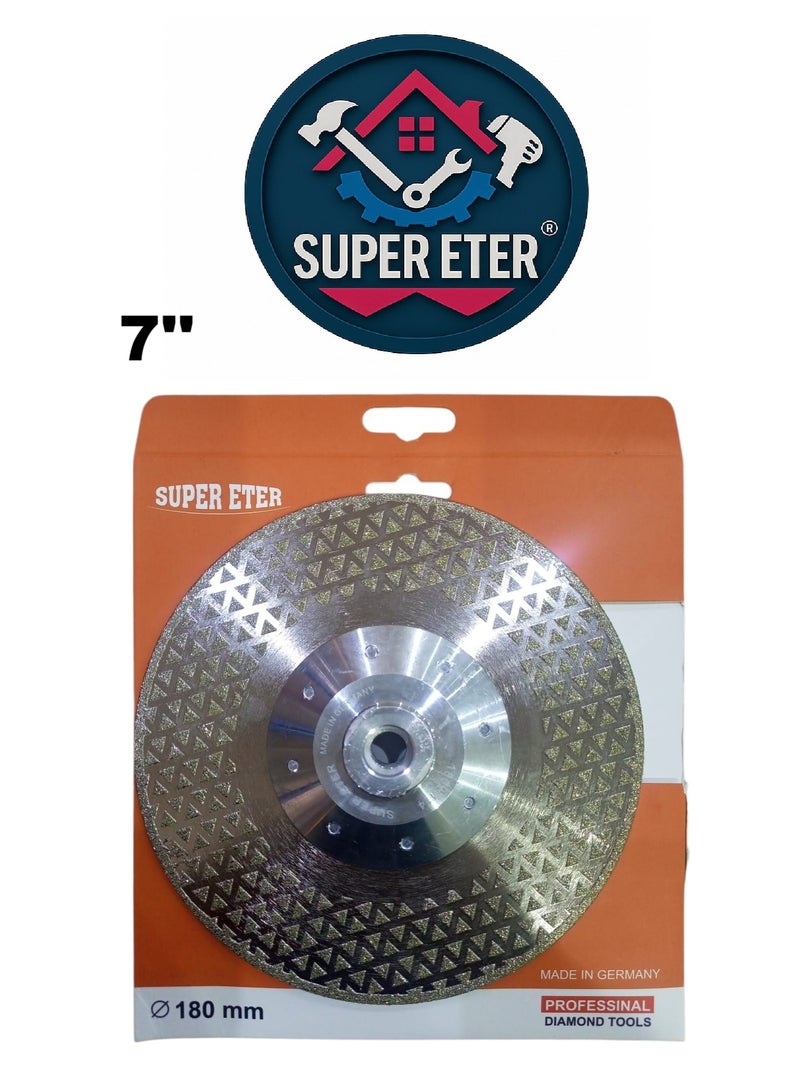 SUPER   ETER Super ETER Diamond Cutting Disc 7 Inch 180mm – Model 10006274 – Made in Germany – Professional Blade for Tile, Marble & Concrete - Image 1