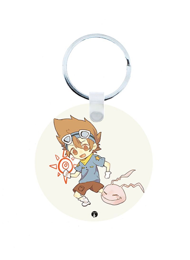 RKN Digimon Anime Wooden Keychain