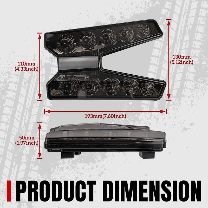 A & UTV PRO KRX 1000 LED Tail Light Kit for Kawasaki KRX4 / KRX 1000 (2020-2025) - Smoked, 2PCS - Image 5