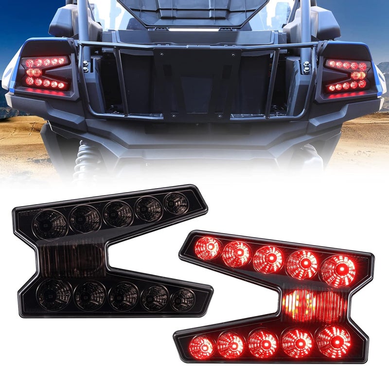 A & UTV PRO KRX 1000 LED Tail Light Kit for Kawasaki KRX4 / KRX 1000 (2020-2025) - Smoked, 2PCS - Image 1