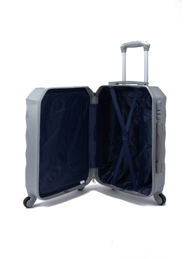 ليمرا طقم شنط سفر مكون من 5 حقائب أمتعة فضي - Image 4