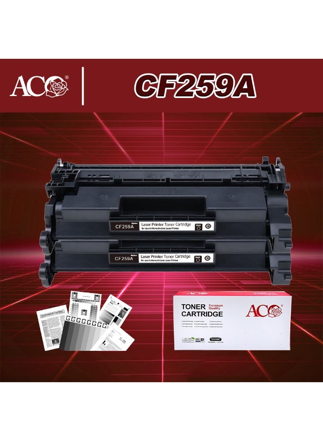 ACO 2PCS CF259A 59A with Chip Compatible Toner Cartridge For HP LaserJet MFP M430f M406dn Pro M304a M404n M404dn M404dw Pro MFP M428fdn M428dw M428fdw Printer - Image 1