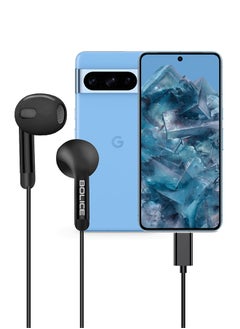 BOLICE USB C Headphones Compatiable with Google Pixel 8 Pro USB C In-Ear Headphones with Microphone Volume Control and Pure Sound Black  - Image 1