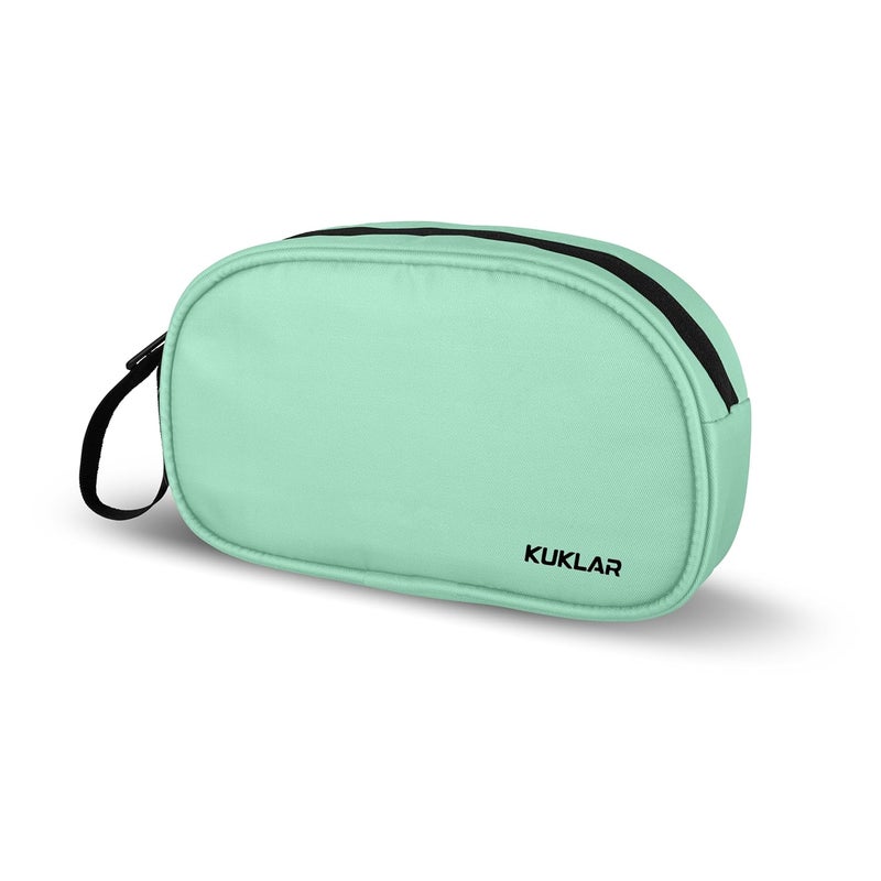 KUKLAR Premium Travel Pouch Multipurpose Carry Bag for Toiletries Cables Stationery Pencil Pouch and Daily Essentials Lightweight with Zipper for Travel School (Pista) - Image 4