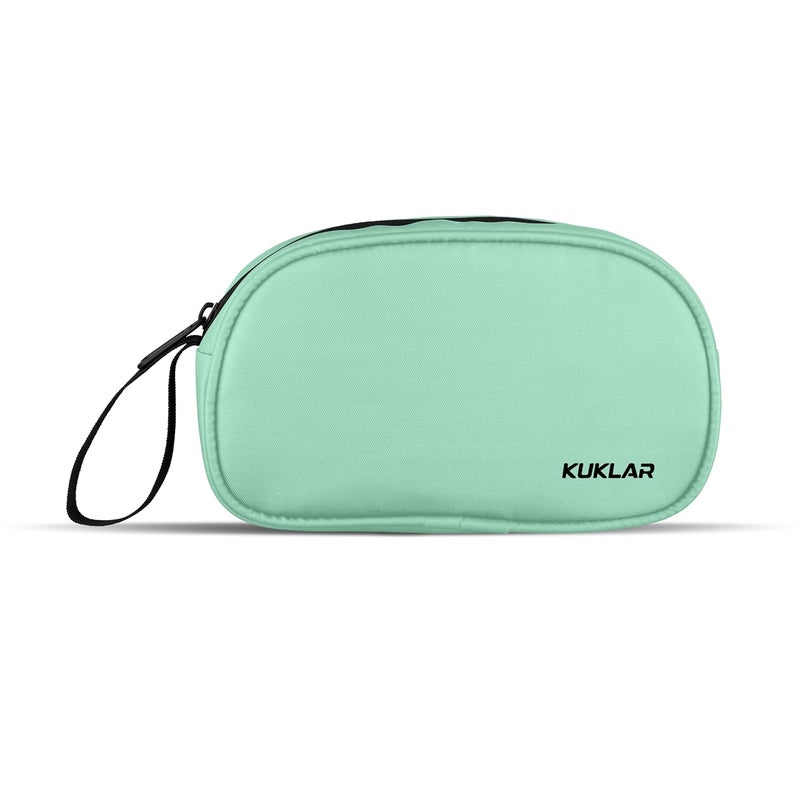 KUKLAR Premium Travel Pouch Multipurpose Carry Bag for Toiletries Cables Stationery Pencil Pouch and Daily Essentials Lightweight with Zipper for Travel School (Pista) - Image 2