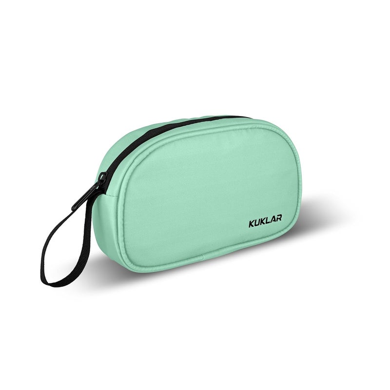KUKLAR Premium Travel Pouch Multipurpose Carry Bag for Toiletries Cables Stationery Pencil Pouch and Daily Essentials Lightweight with Zipper for Travel School (Pista) - Image 1