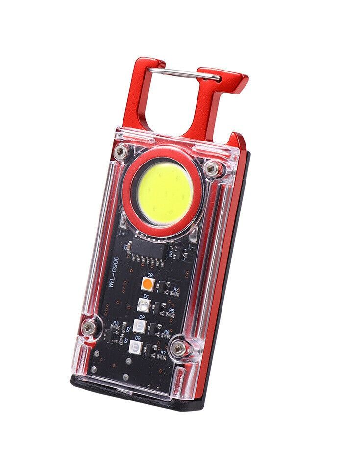 Mini LED Flashlight Keychain Pocket Magnetic Bright Torch Rechargeable 8 Modes Multicolor - Image 3