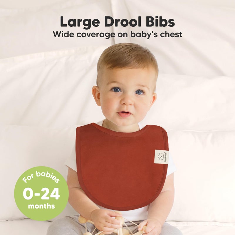 KeaBabies 8-Pack Organic Baby Bibs for Boys, Girls - Soft Cotton Drooling and Teething Bibs for Baby Girl & Boy, Extra Absorbent, Easy to Clean & Put On for Toddler, Newborn, Infant 0-24 Months (Sahara) - Image 2