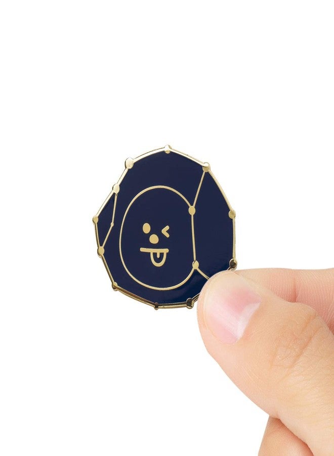 BT21 Universtar Collection CHIMMY Character Constellation Enamel Lapel Pins Brooch Badge for Backpacks, Black/Gold, 2 pcs - Image 2