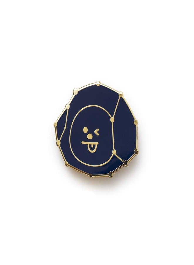 BT21 Universtar Collection CHIMMY Character Constellation Enamel Lapel Pins Brooch Badge for Backpacks, Black/Gold, 2 pcs - Image 1