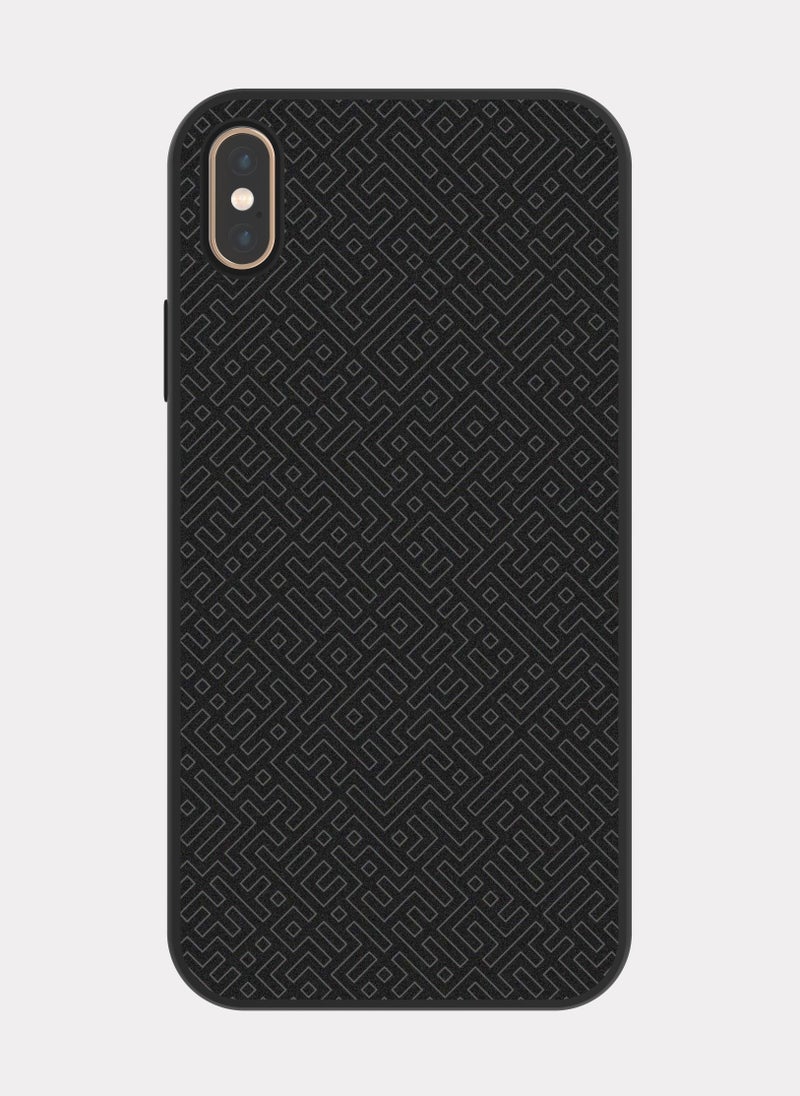 PXLAAT iPhone X MAX case cover Black Pattern - Image 1