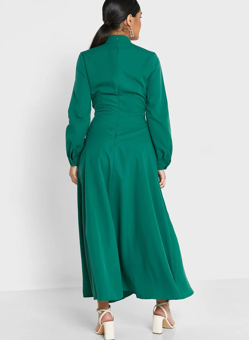 ELLA High Neck Tie Detail Dress