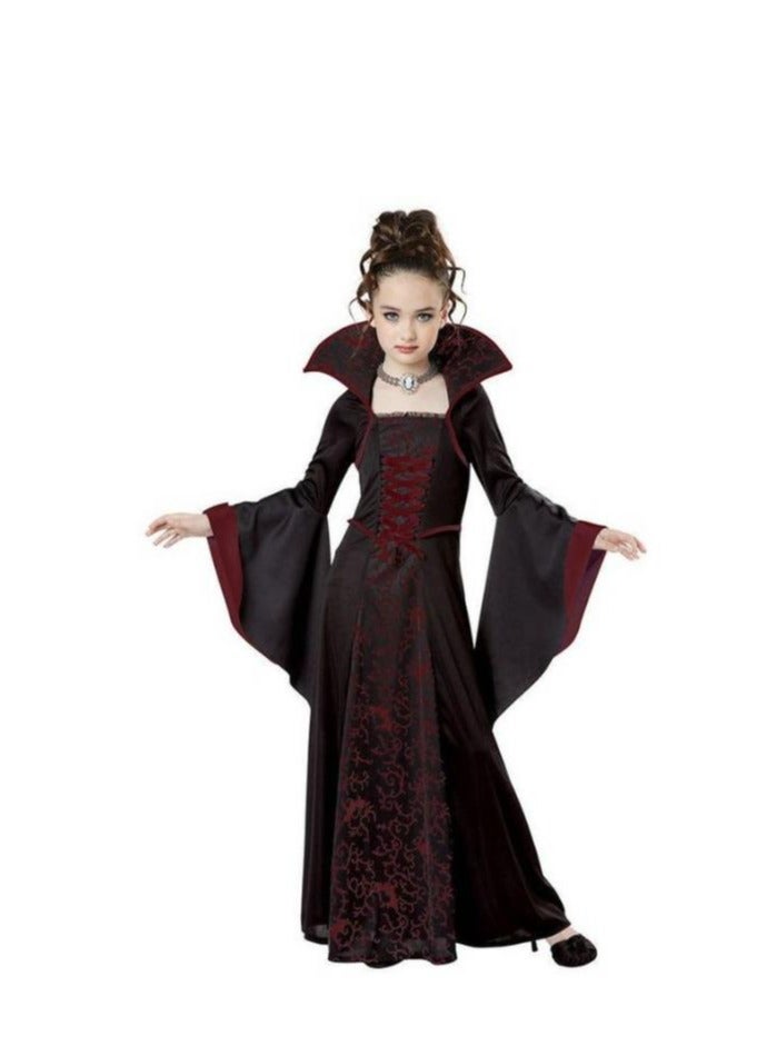 Golden Costume for Girls Retro Style Kids Witch Costume Cosplay Costume Children Fancy Birthday Party Dress Up Outfit Fairytale Theme Party Cute Witch Wizard Cosplay Costume(140) - Image 3