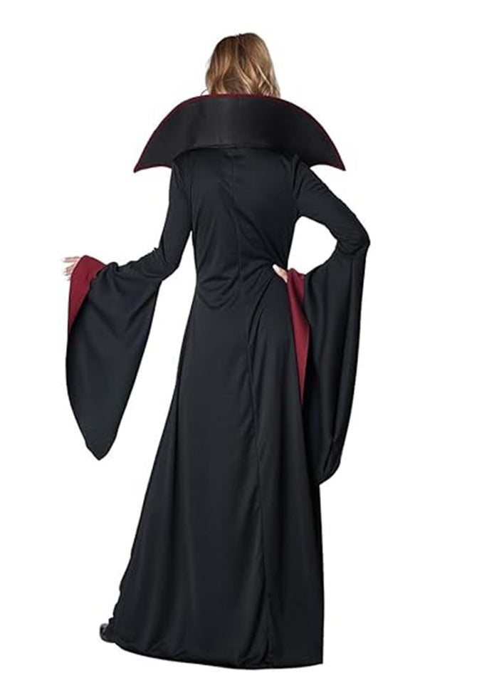 Golden Costume for Girls Retro Style Kids Witch Costume Cosplay Costume Children Fancy Birthday Party Dress Up Outfit Fairytale Theme Party Cute Witch Wizard Cosplay Costume(140) - Image 5