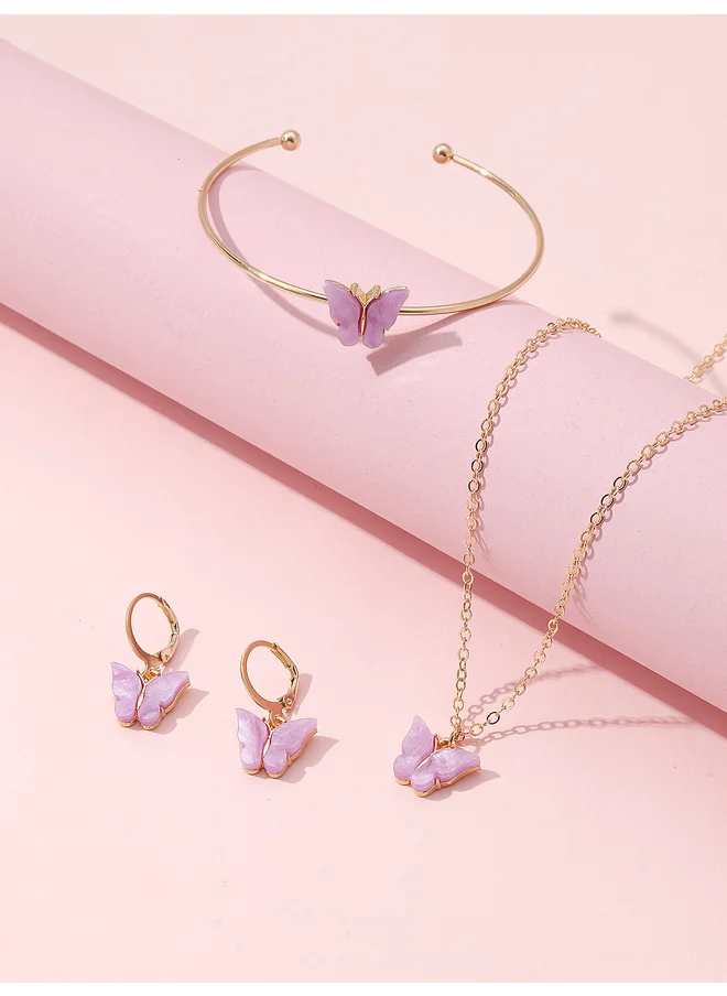 Take Two Take Two Set of 3 - Butterfly Necklace, Bangle and Earrings