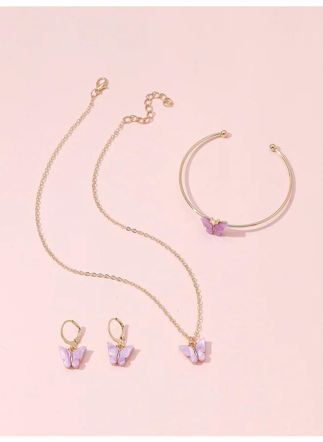 Take Two Take Two Set of 3 - Butterfly Necklace, Bangle and Earrings