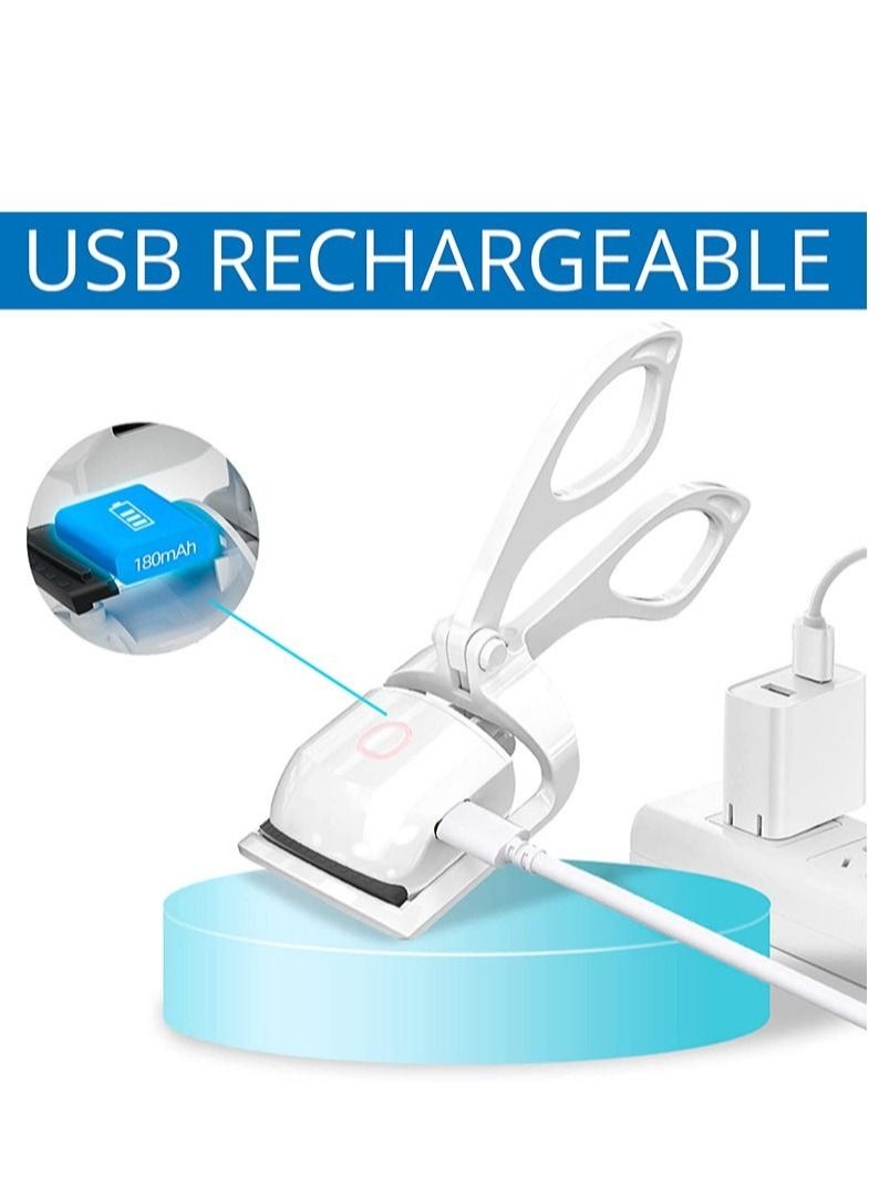 Loquat USB Rechargeable Electric Eyelash Curlers with Quick Heating at 2 Temperature Levels for Long-Lasting Curling Effect - Image 2