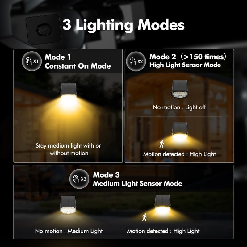 AloftSun Solar Motion Sensor Outdoor Lights,Waterproof Motion Sensor Spot Lights- 30 LED/3 Modes Solar Powered Spotlights,Landscape Lighting for Yard and Garden,Warm White,2 Pack - Image 3