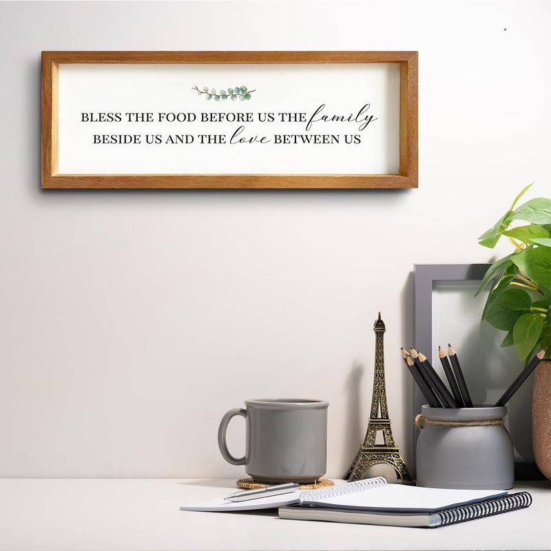 ENGVZ Christian Blessed Kitchen Sign - Rustic Country Religious Decorative Wooden Framed Wall Decor for Home, Office, Dining Room, Pantry - Farmhouse Hanging Accessories - Image 4