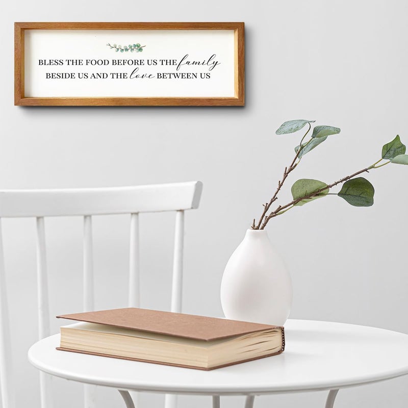 ENGVZ Christian Blessed Kitchen Sign - Rustic Country Religious Decorative Wooden Framed Wall Decor for Home, Office, Dining Room, Pantry - Farmhouse Hanging Accessories - Image 5