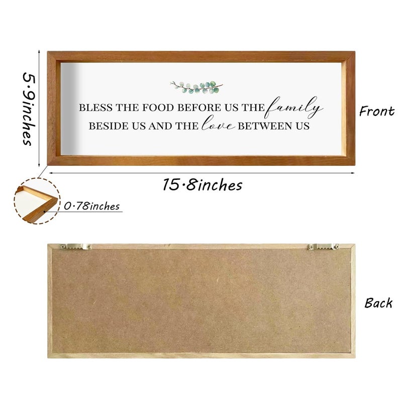 ENGVZ Christian Blessed Kitchen Sign - Rustic Country Religious Decorative Wooden Framed Wall Decor for Home, Office, Dining Room, Pantry - Farmhouse Hanging Accessories - Image 2