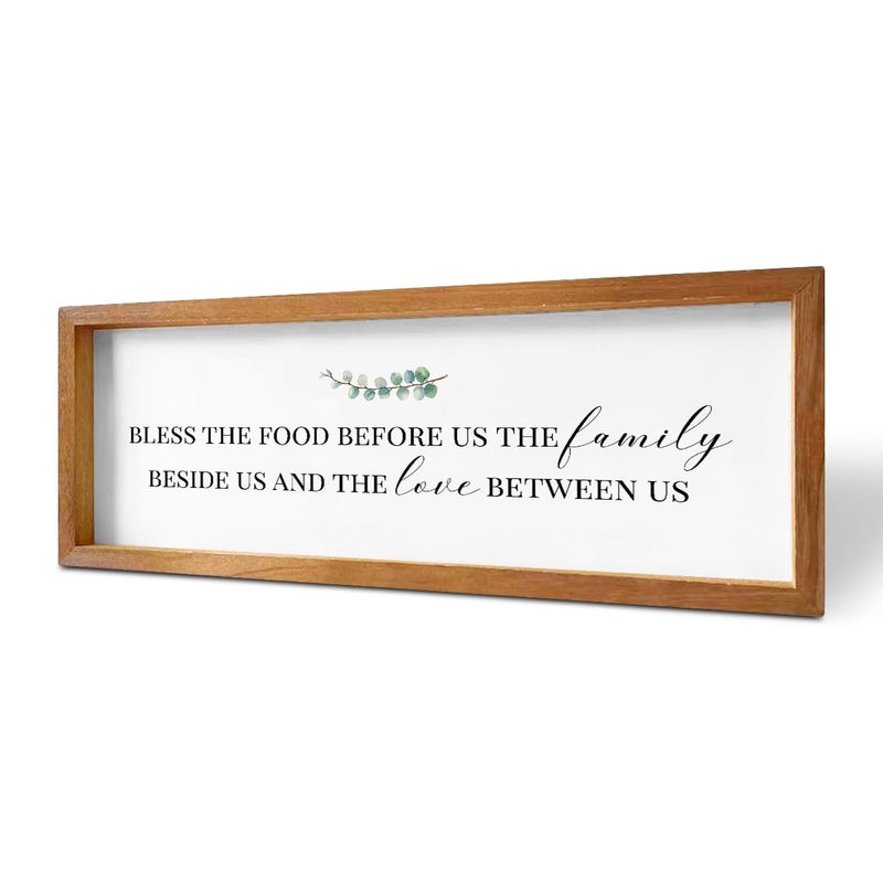 ENGVZ Christian Blessed Kitchen Sign - Rustic Country Religious Decorative Wooden Framed Wall Decor for Home, Office, Dining Room, Pantry - Farmhouse Hanging Accessories - Image 1