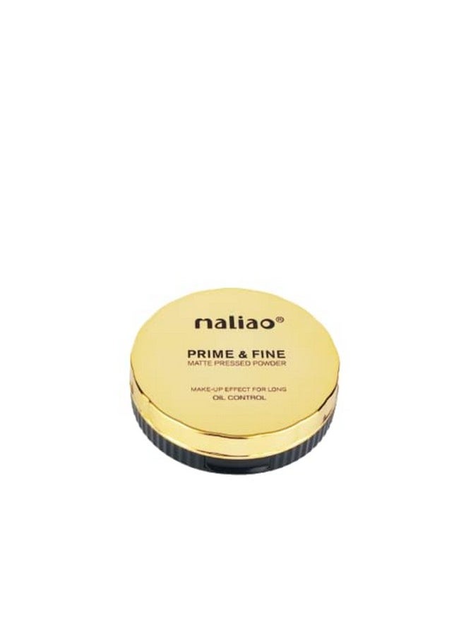 maliao - Oil Control 2 In 1 Prime & Fine Matte Pressed Powder Compact Velvety Natural Look Soft Focus Effect Undetectable Finish 20G - Image 1