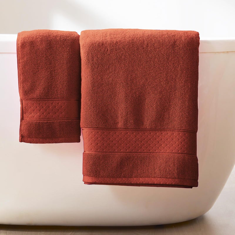 COZYART Burnt Orange Bath Towel Set 6 Piece, Luxury 100% Turkish Cotton 650GSM Hotel Quality, Soft, Absorbent, Towel Sets for Bathroom with 2 Bath Towels 2 Hand Towels 2 Washcloths - Image 5