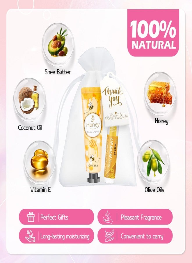 LFENYIGI 20 Pack Bulk Gifts, Lip Balm Bulk and Hand Cream Gift Set With Organza Bag Thank You Card,Thank You Gift,Bridal Wedding Favors & Baby Shower Wedding Gifts For Guests, Christmas Gift Stocking Stuffers - Image 3
