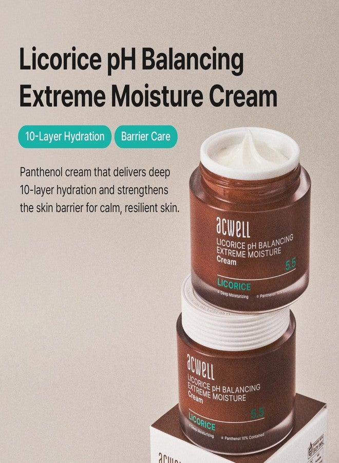 ACWELL Licorice pH Balancing Extreme Moisture Cream – Optimal Skin Repair for Sensitive Skin, Hydrating Face Cream with Panthenol and Ceramide Capsules, 1.86 oz. - Image 2