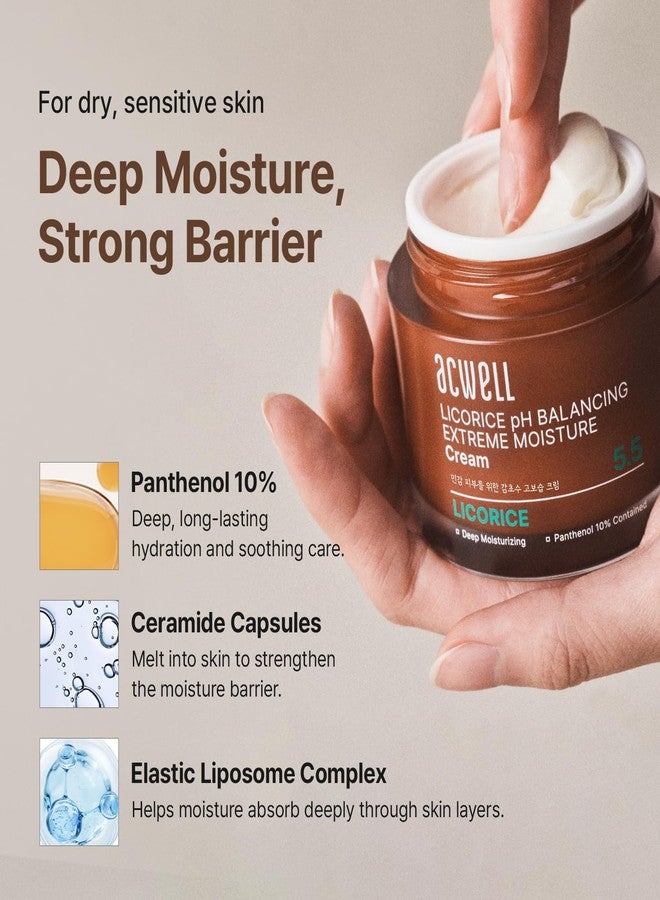 ACWELL Licorice pH Balancing Extreme Moisture Cream – Optimal Skin Repair for Sensitive Skin, Hydrating Face Cream with Panthenol and Ceramide Capsules, 1.86 oz. - Image 5