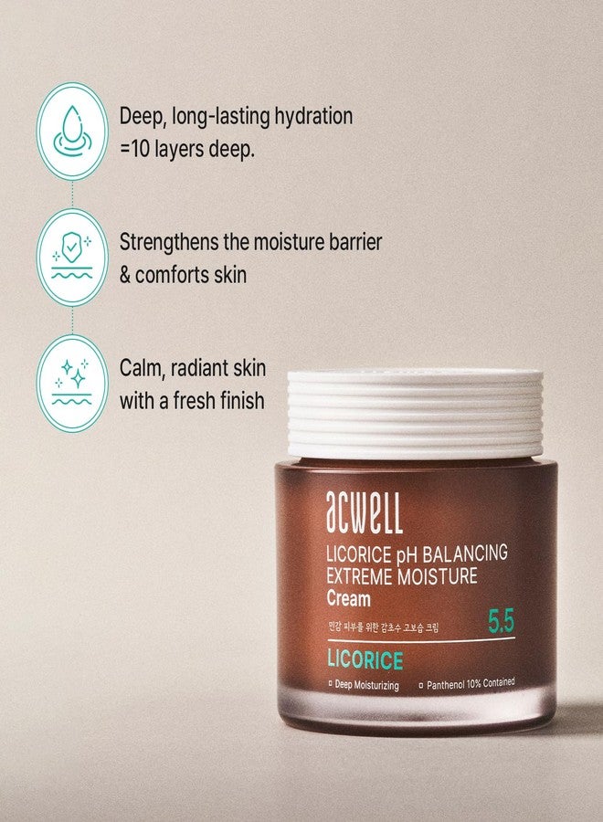 ACWELL Licorice pH Balancing Extreme Moisture Cream – Optimal Skin Repair for Sensitive Skin, Hydrating Face Cream with Panthenol and Ceramide Capsules, 1.86 oz. - Image 3