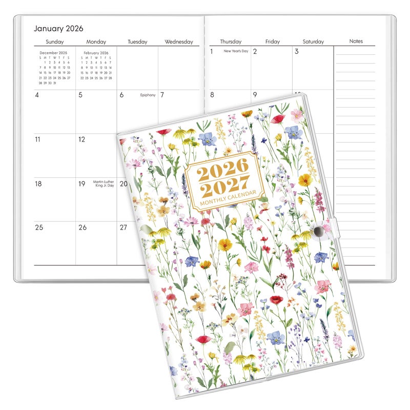 SKYDUE B5 Monthly Planner 2026-2027, 2 Year Calendar Planner from January 2026 to December 2027, 7"x 10" Organizational Planner for Office, School & Personal Use - Image 1