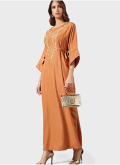 Coco Desert Embroidered Abaya  - Image 4